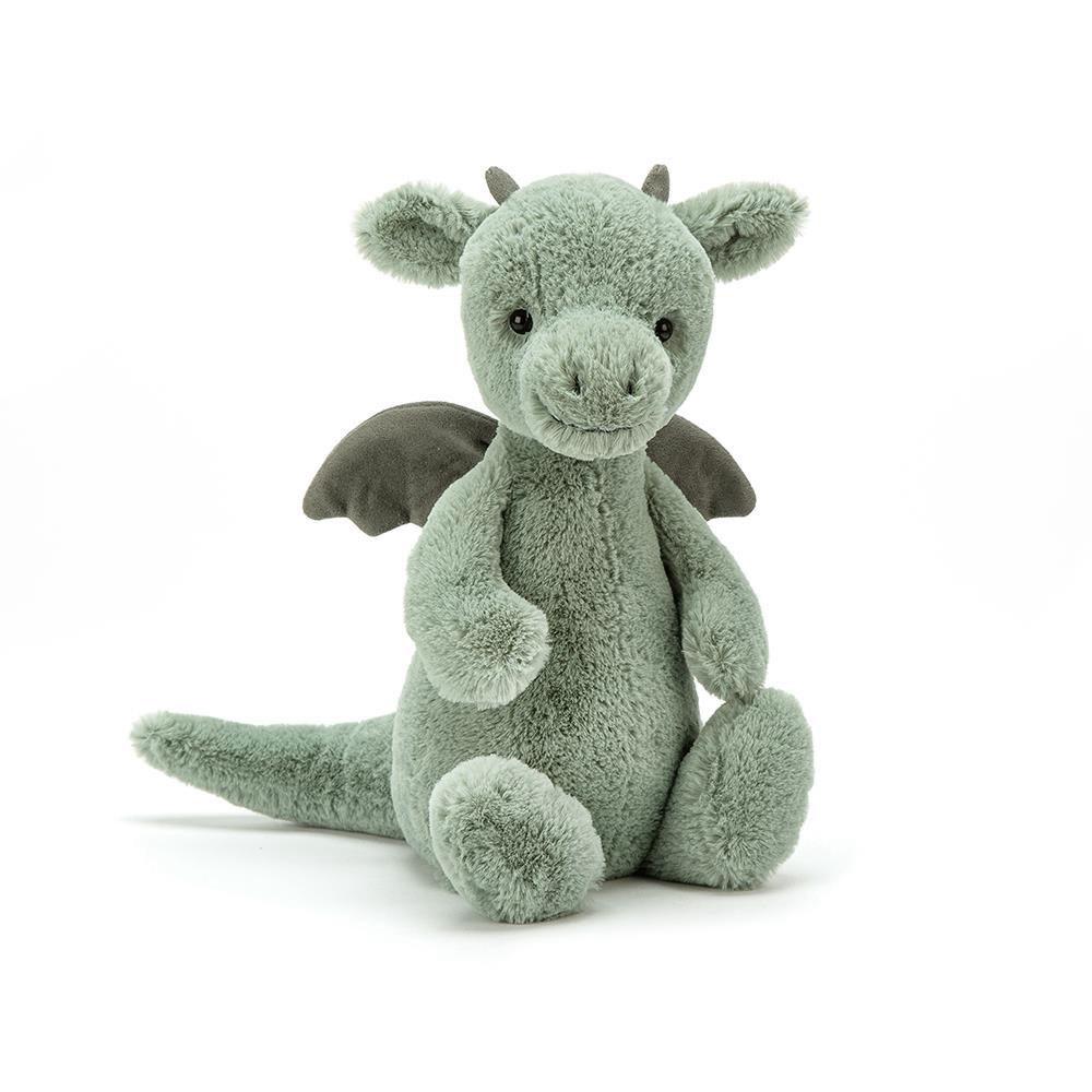Jellycat Bashful Dragon 12.2in x 4.7in x 3.5in Animals Grün | Deutschland  519-JZTODA