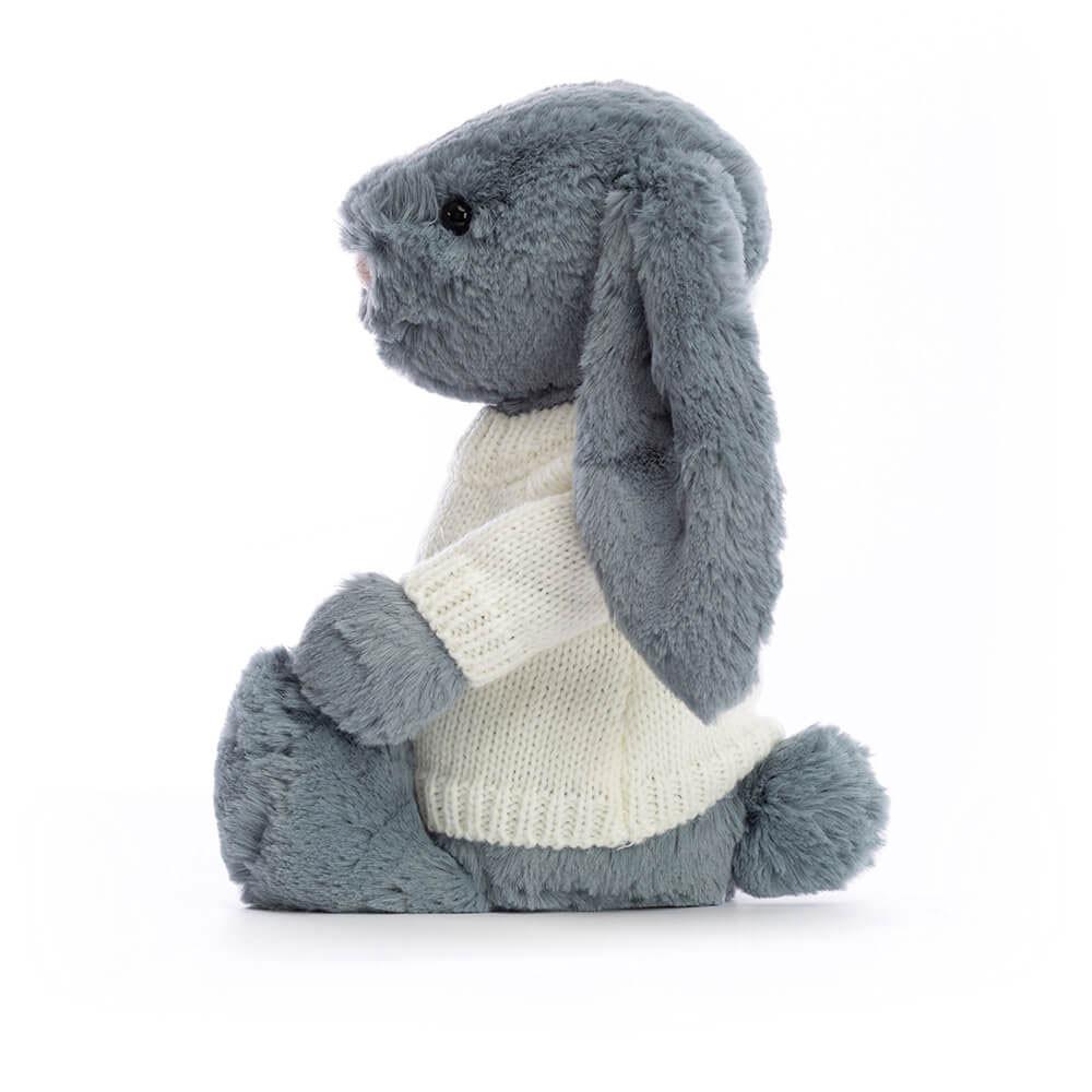 Jellycat Bashful Dusky Bunny with Personalised Cream Jumper 31cm x 12cm x 9cm Discover Blau | Deutschland  735-EJWFST