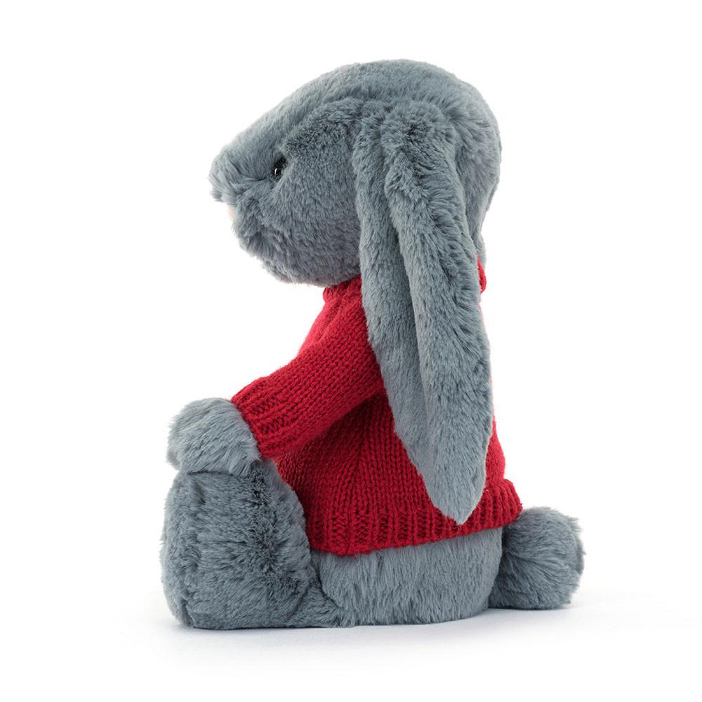 Jellycat Bashful Dusky Bunny with Personalised Jumper 31cm x 12cm x 9cm Discover Blau | Deutschland  428-YVOCMA
