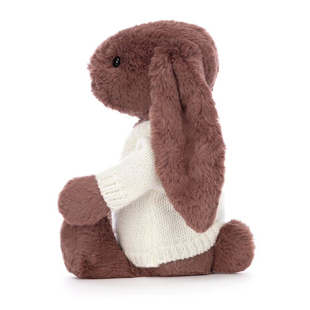 Jellycat Bashful Fudge Bunny with Personalised Cream Jumper 31cm x 12cm x 9cm Discover Braun | Deutschland  079-DTUVLC