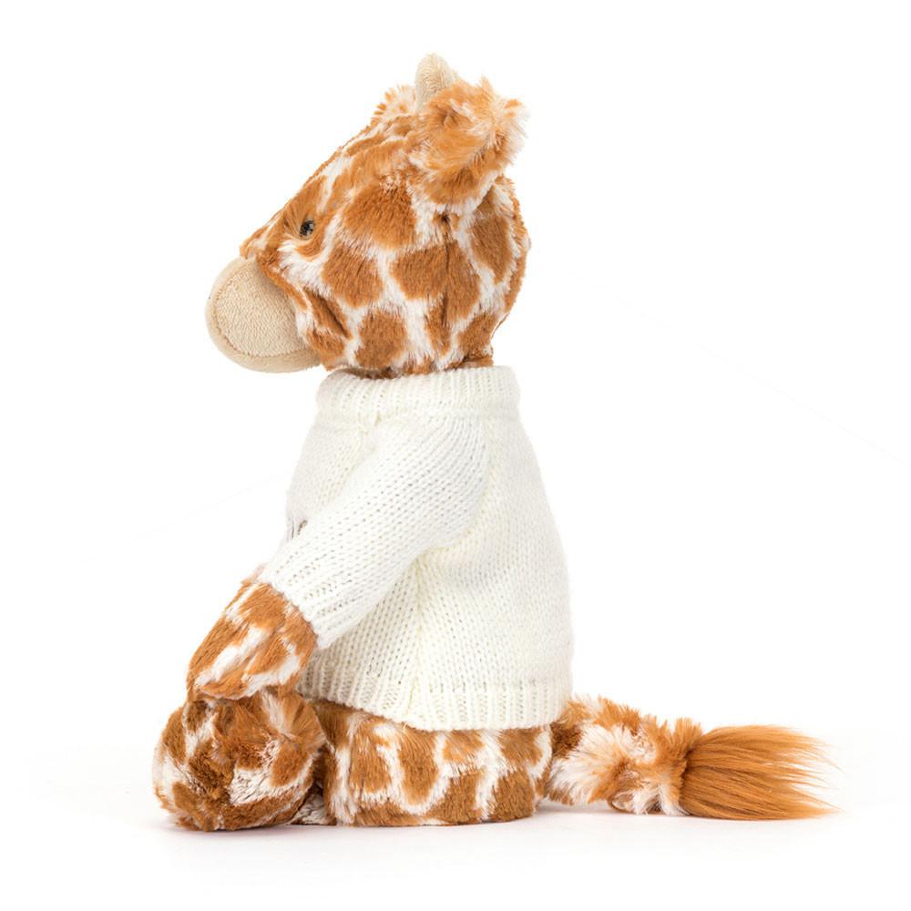 Jellycat Bashful Giraffe with Personalised Cream Jumper 31cm x 12cm x 9cm Discover Orange | Deutschland  253-HSWUVL