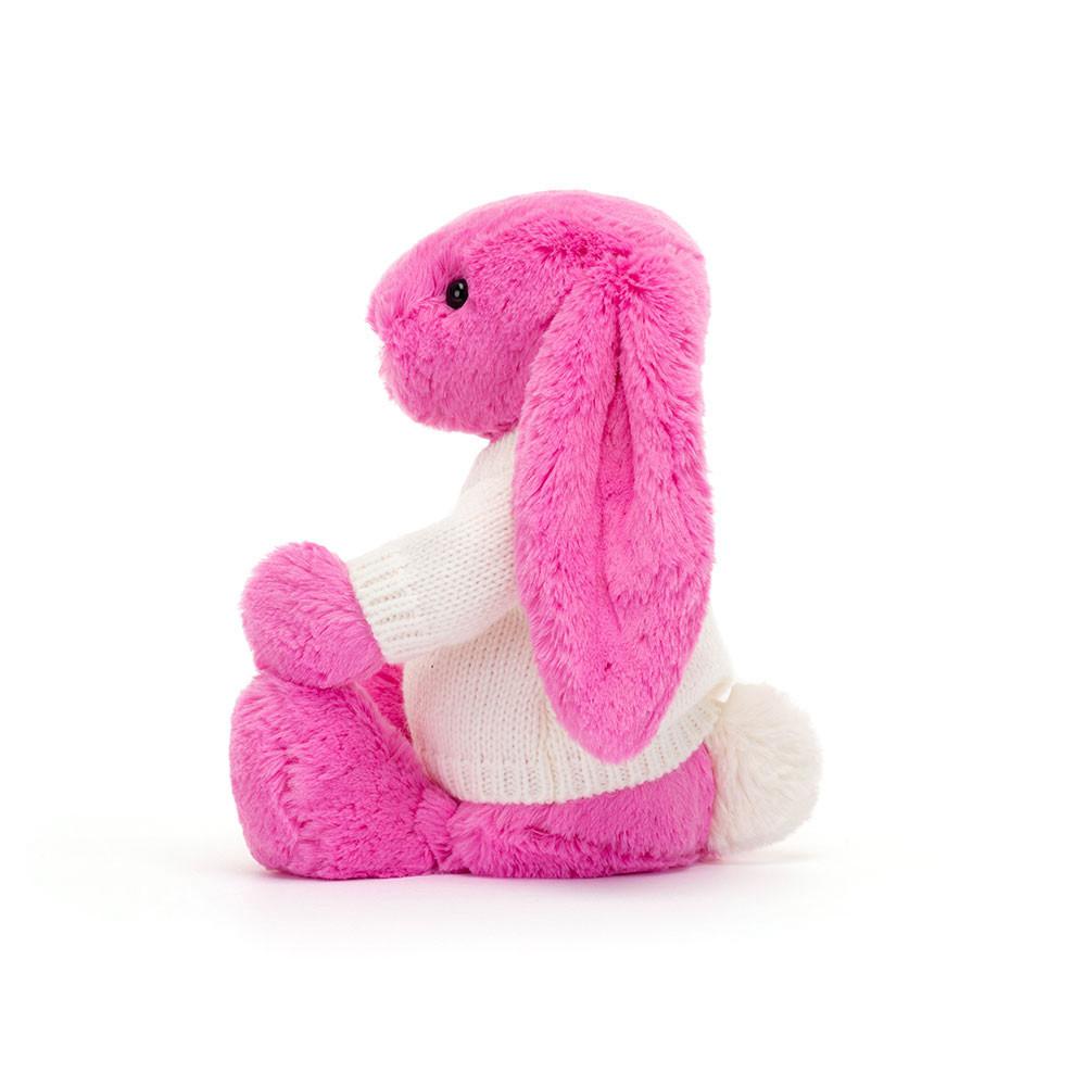 Jellycat Bashful Hot Bunny with Personalised Cream Jumper 31cm x 12cm x 9cm Discover Rosa | Deutschland  810-FORWPG