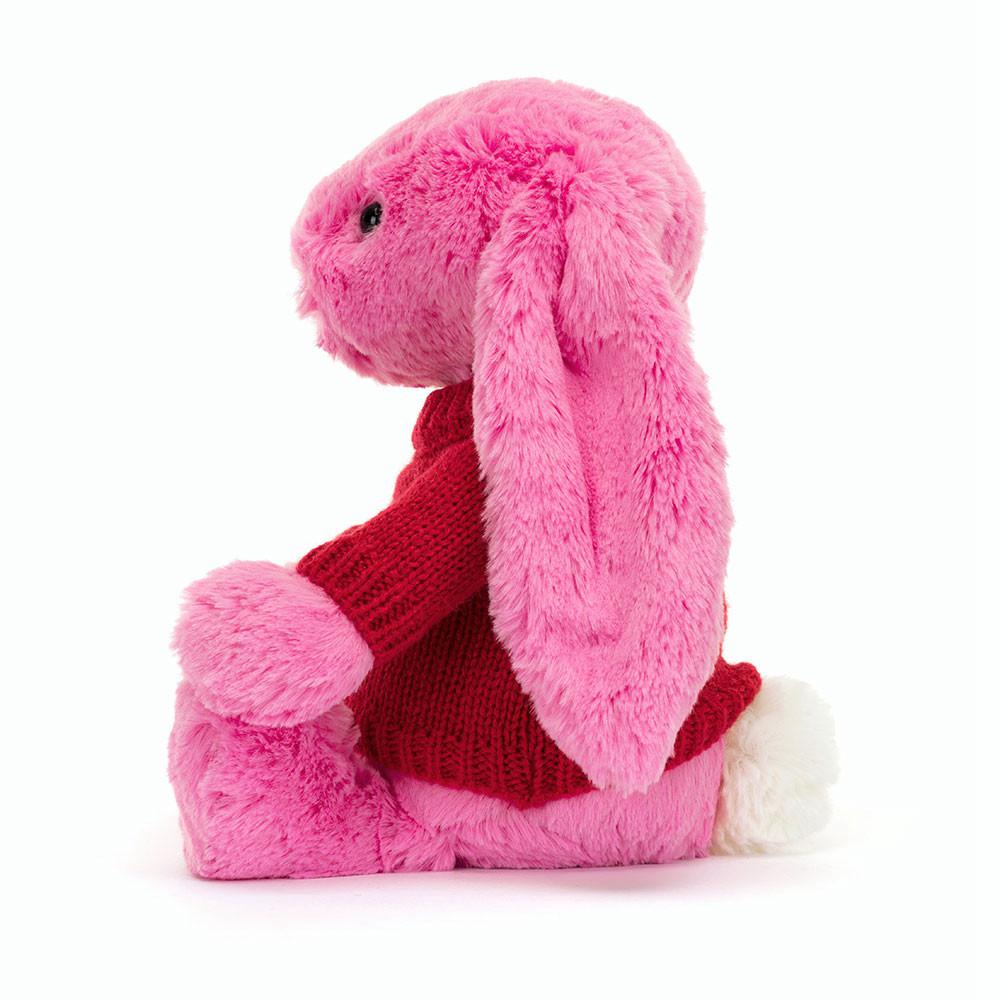 Jellycat Bashful Hot Bunny with Personalised Jumper 31cm x 12cm x 9cm Discover Rosa | Deutschland  214-MSLQTW