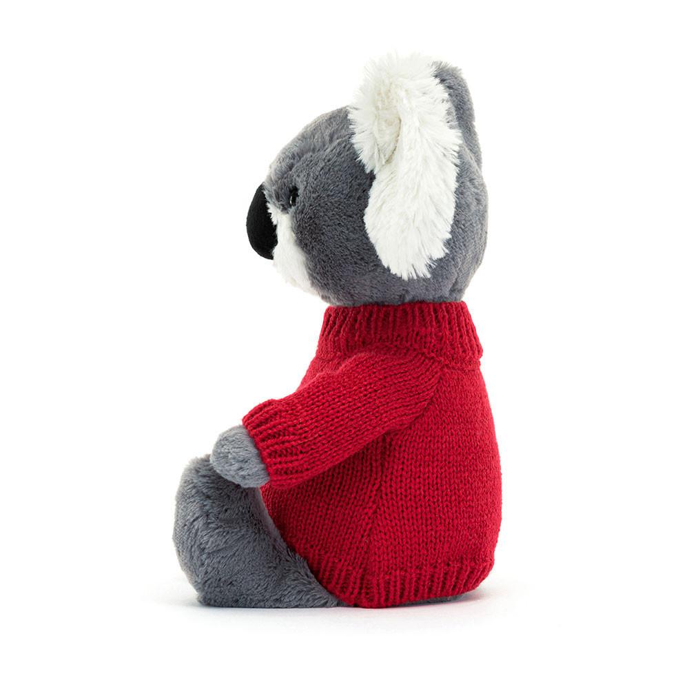 Jellycat Bashful Koala with Personalised Jumper 31cm x 12cm x 9cm Discover Grau | Deutschland  603-MUGATV