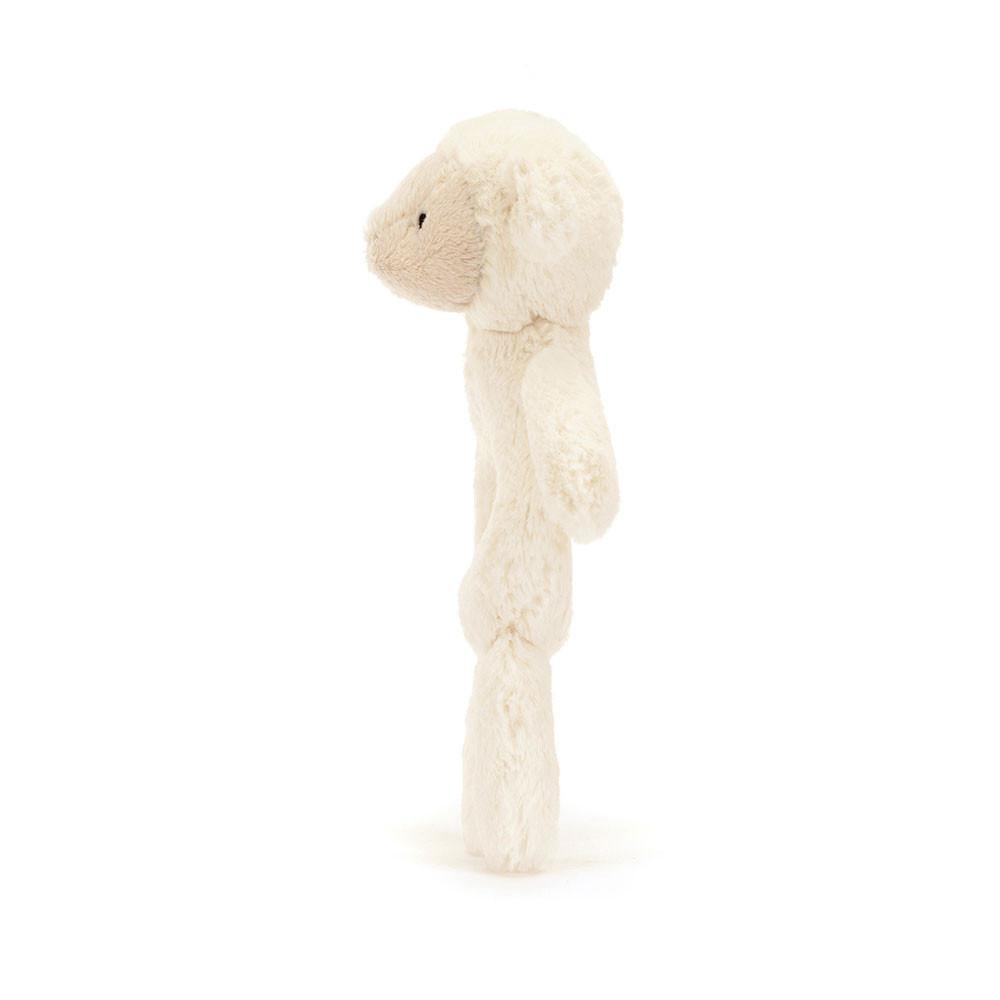 Jellycat Bashful Lamb Ring Rattle 18cm x 8cm x 2cm Baby & Books Weiß | Deutschland  806-DATIXM
