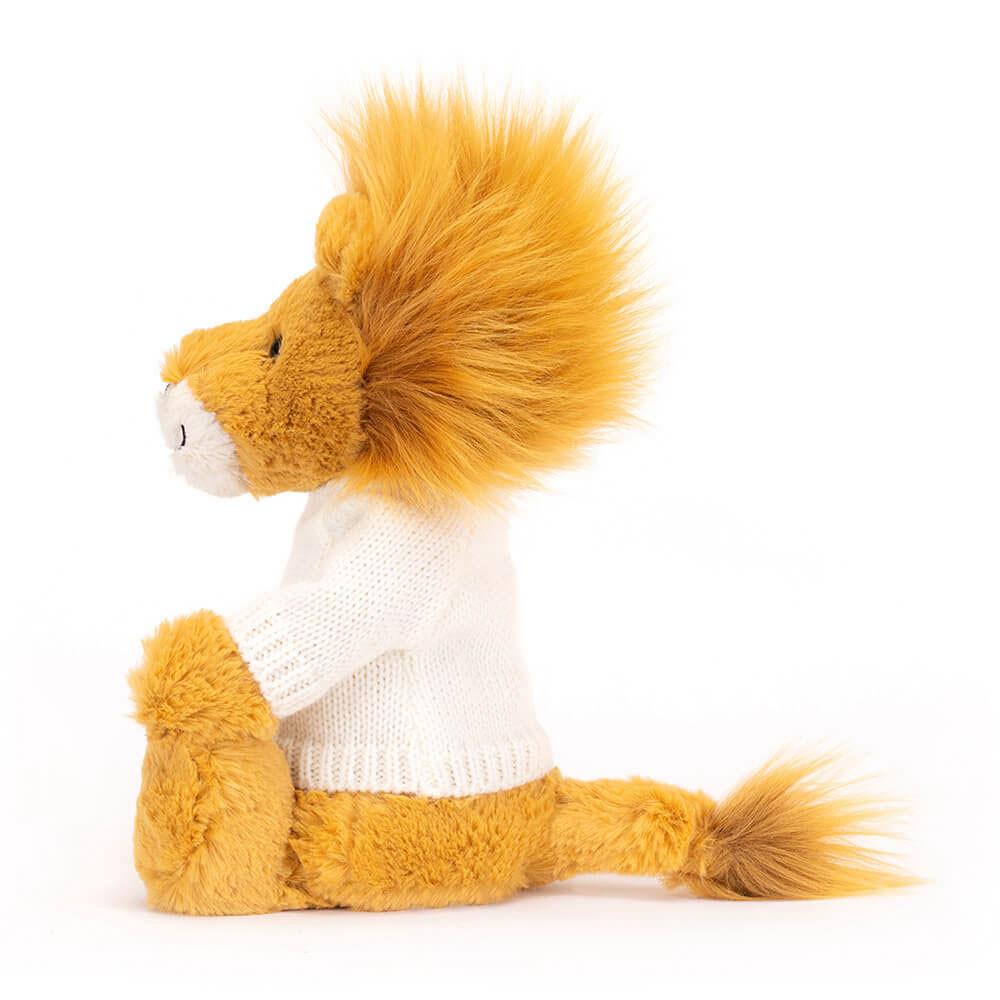 Jellycat Bashful Lion with Personalised Cream Jumper 31cm x 12cm x 9cm Discover Gelb | Deutschland  701-SIVWGN