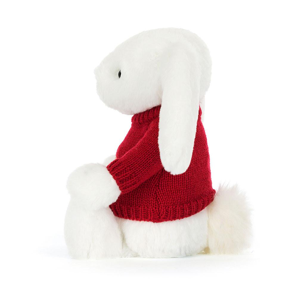 Jellycat Bashful Luxe Bunny Luna with Personalised Jumper 31cm x 12cm x 9cm Discover Weiß | Deutschland  384-JKNUSO