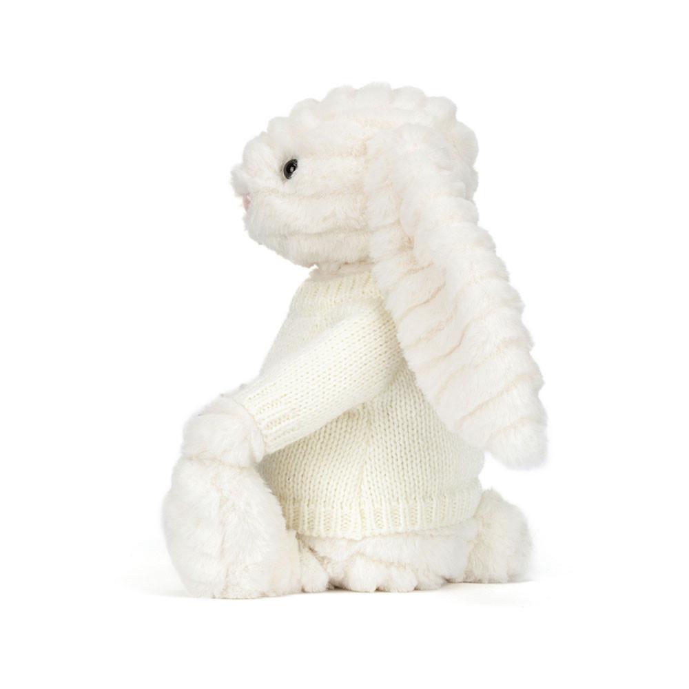 Jellycat Bashful Luxe Bunny Nimbus with Personalised Cream Jumper 31cm x 12cm x 9cm Discover Weiß | Deutschland  641-MYIVBL
