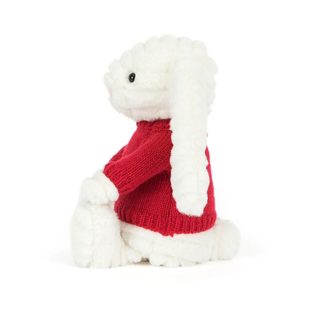 Jellycat Bashful Luxe Bunny Nimbus with Personalised Jumper 31cm x 12cm x 9cm Discover Weiß | Deutschland  053-LEVMSA