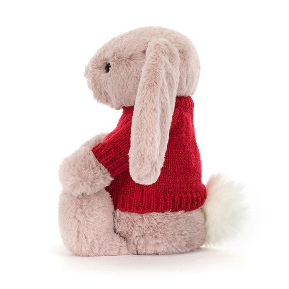 Jellycat Bashful Luxe Bunny Rosa with Personalised Jumper 31cm x 12cm x 9cm Discover Rosa | Deutschland  027-YZBVQS