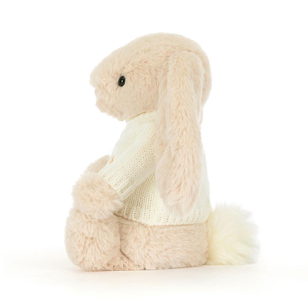 Jellycat Bashful Luxe Bunny Willow with Personalised Cream Jumper 31cm x 12cm x 9cm Discover Beige | Deutschland  592-SMDIZJ
