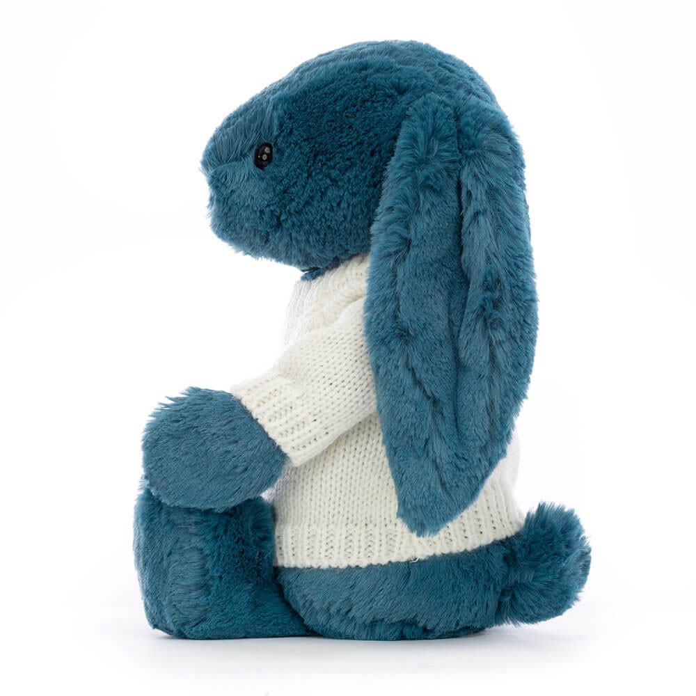 Jellycat Bashful Mineral Bunny with Personalised Cream Jumper 31cm x 12cm x 9cm Discover Blau | Deutschland  124-JWIMXR
