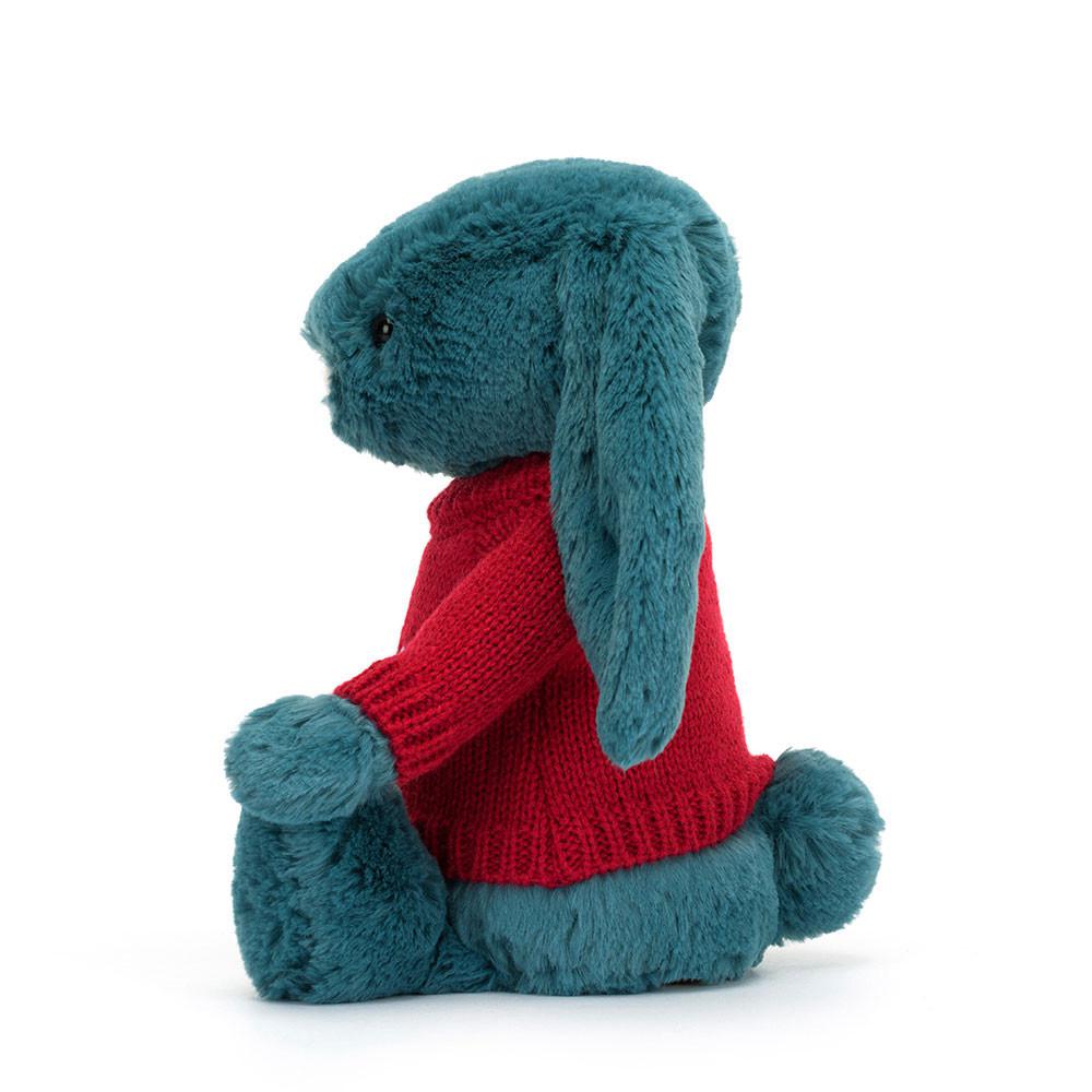 Jellycat Bashful Mineral Bunny with Personalised Jumper 31cm x 12cm x 9cm Discover Blau | Deutschland  498-OVQPMK