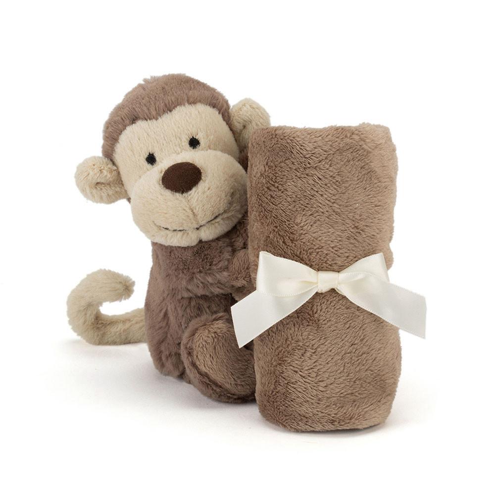 Jellycat Bashful Monkey Soother 15cm x 34cm x 34cm Baby & Books Braun | Deutschland  654-ZJIFUH