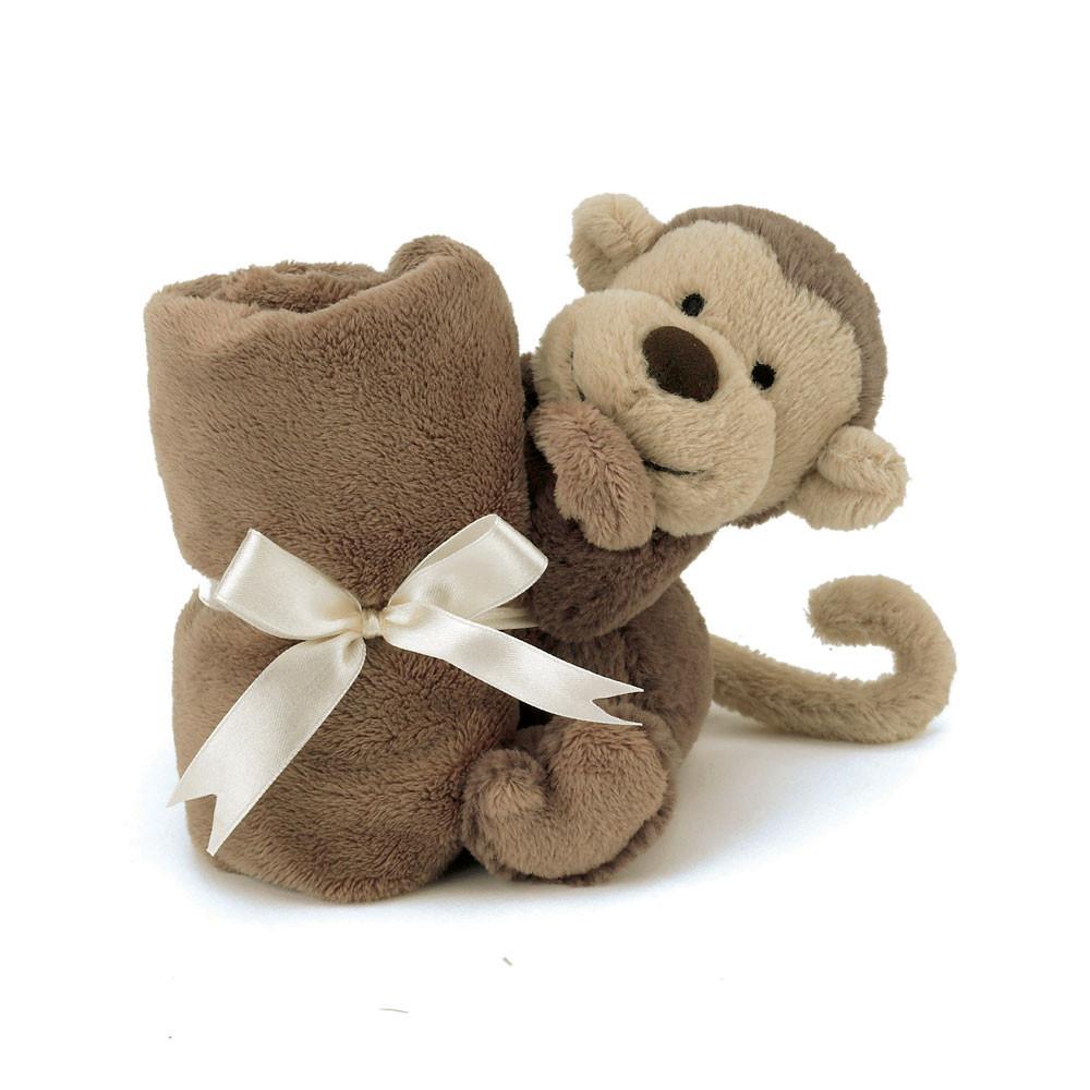 Jellycat Bashful Monkey Soother 15cm x 34cm x 34cm Baby & Books Braun | Deutschland  683-CZPHKM