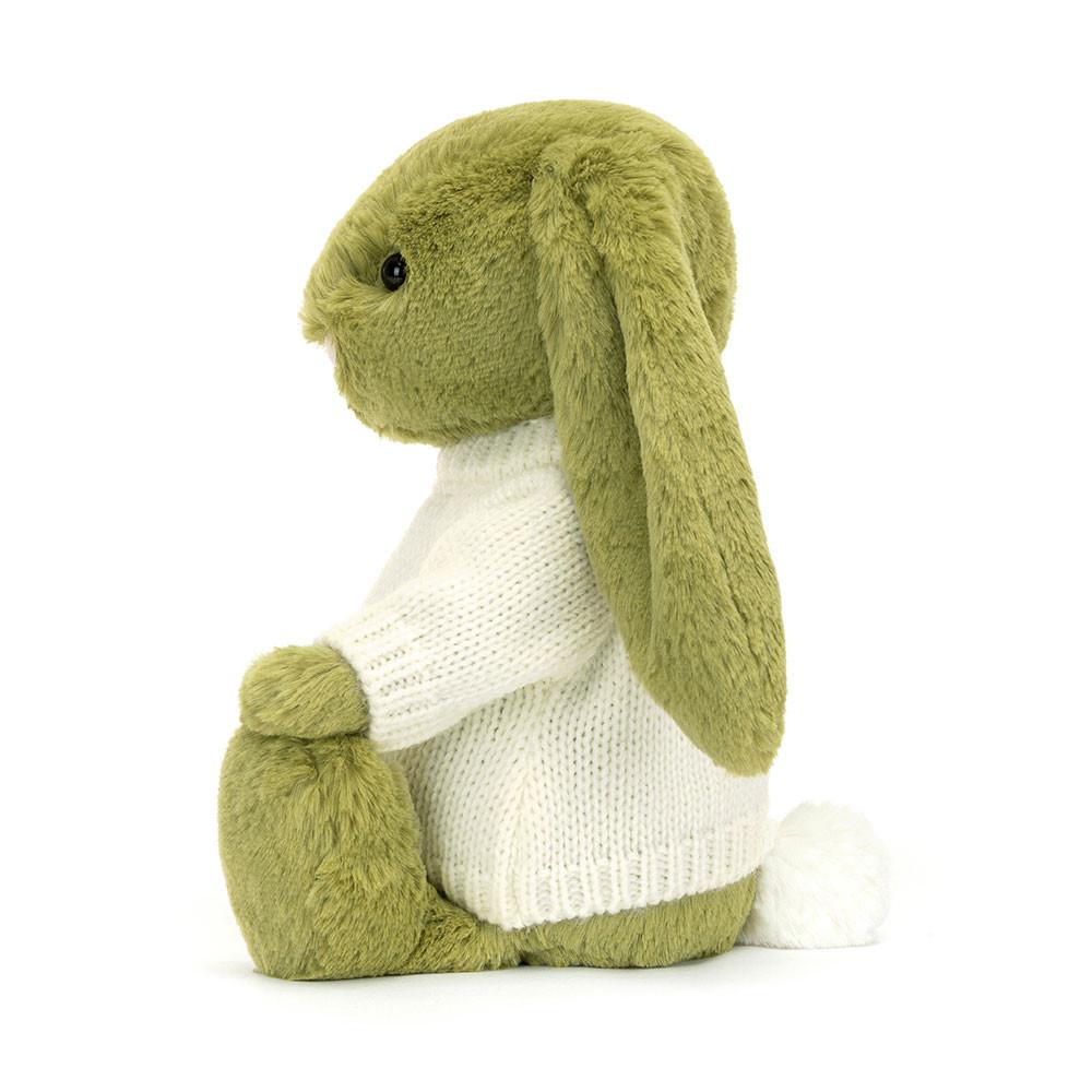 Jellycat Bashful Moss Bunny with Personalised Cream Jumper 31cm x 12cm x 9cm Discover Grün | Deutschland  026-RXUKFO