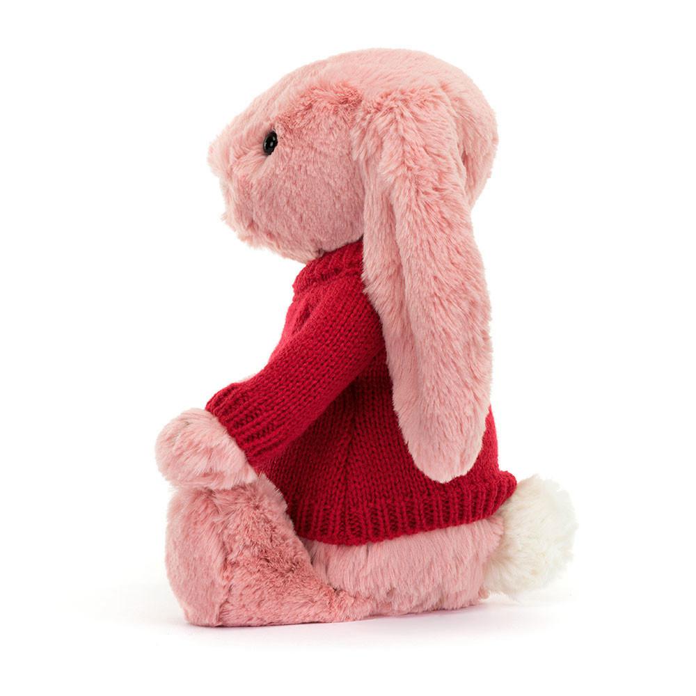 Jellycat Bashful Petal Bunny with Personalised Jumper 31cm x 12cm x 9cm Discover Rosa | Deutschland  748-ICYXEW