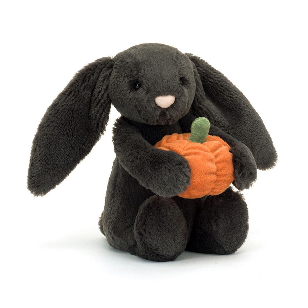 Jellycat Bashful Pumpkin Bunny 31cm x 12cm x 9cm Animals Schwarz | Deutschland  841-WJQBKG