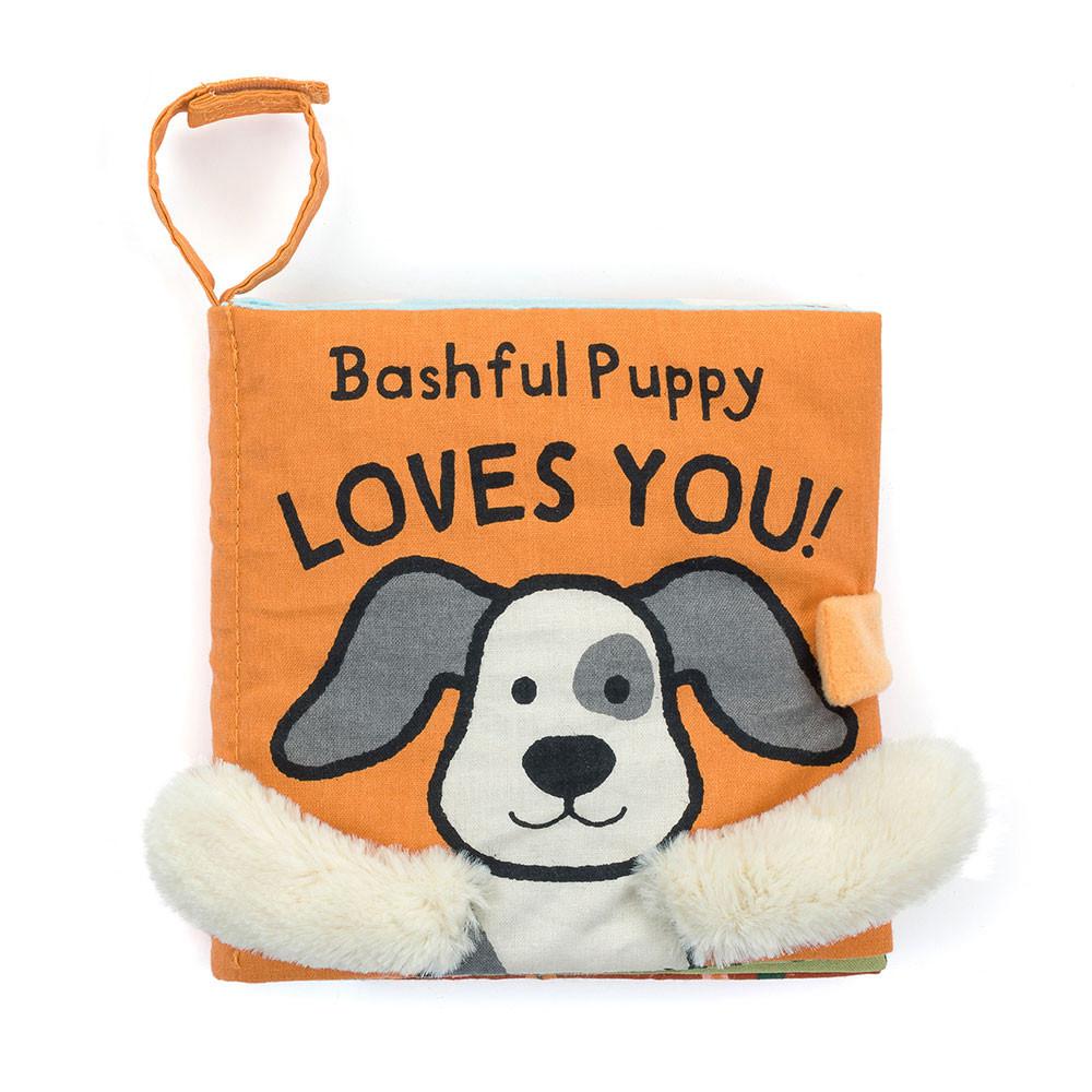 Jellycat Bashful Puppy Loves You Book 15cm x 15cm x 5cm Baby & Books Weiß | Deutschland  379-NZWFAT