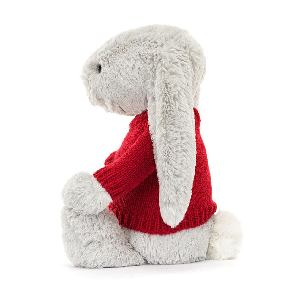 Jellycat Bashful Silver Bunny with Personalised Jumper 31cm x 12cm x 9cm Baby & Books Grau | Deutschland  741-LKABVP