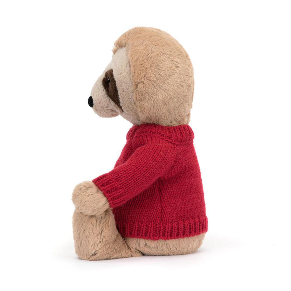 Jellycat Bashful Sloth with Personalised Jumper 28cm x 10cm x 7cm Discover Beige | Deutschland  451-WMCHLX