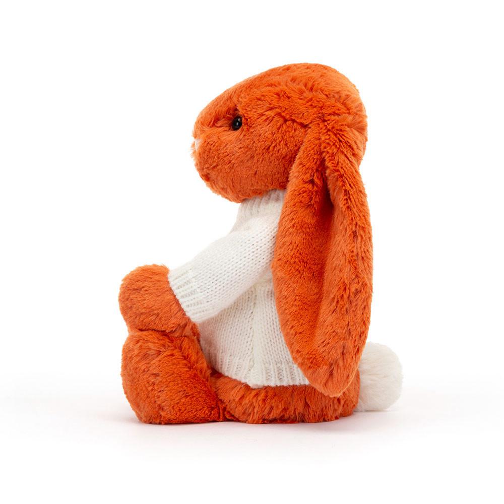 Jellycat Bashful Tangerine Bunny with Personalised Cream Jumper 31cm x 12cm x 9cm Discover Orange | Deutschland  724-YXTKZS