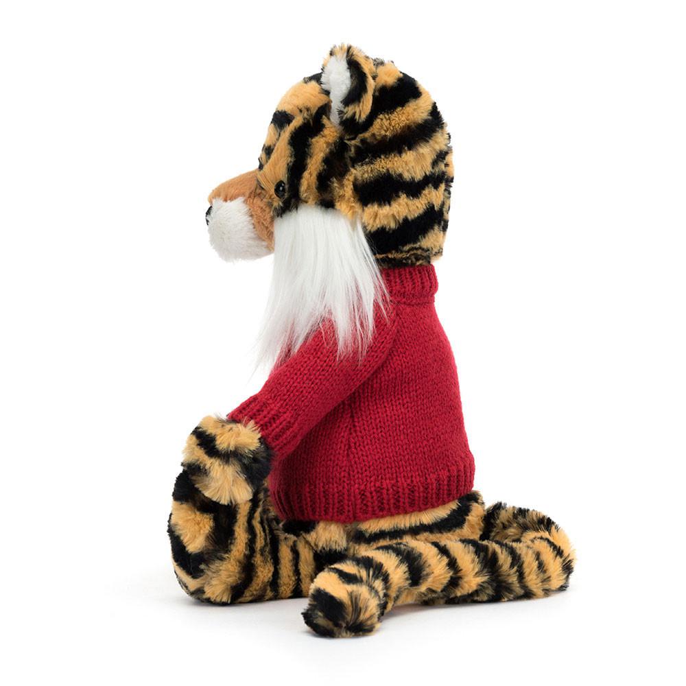 Jellycat Bashful Tiger with Personalised Jumper 31cm x 12cm x 9cm Discover Gelb | Deutschland  019-BUTZAX