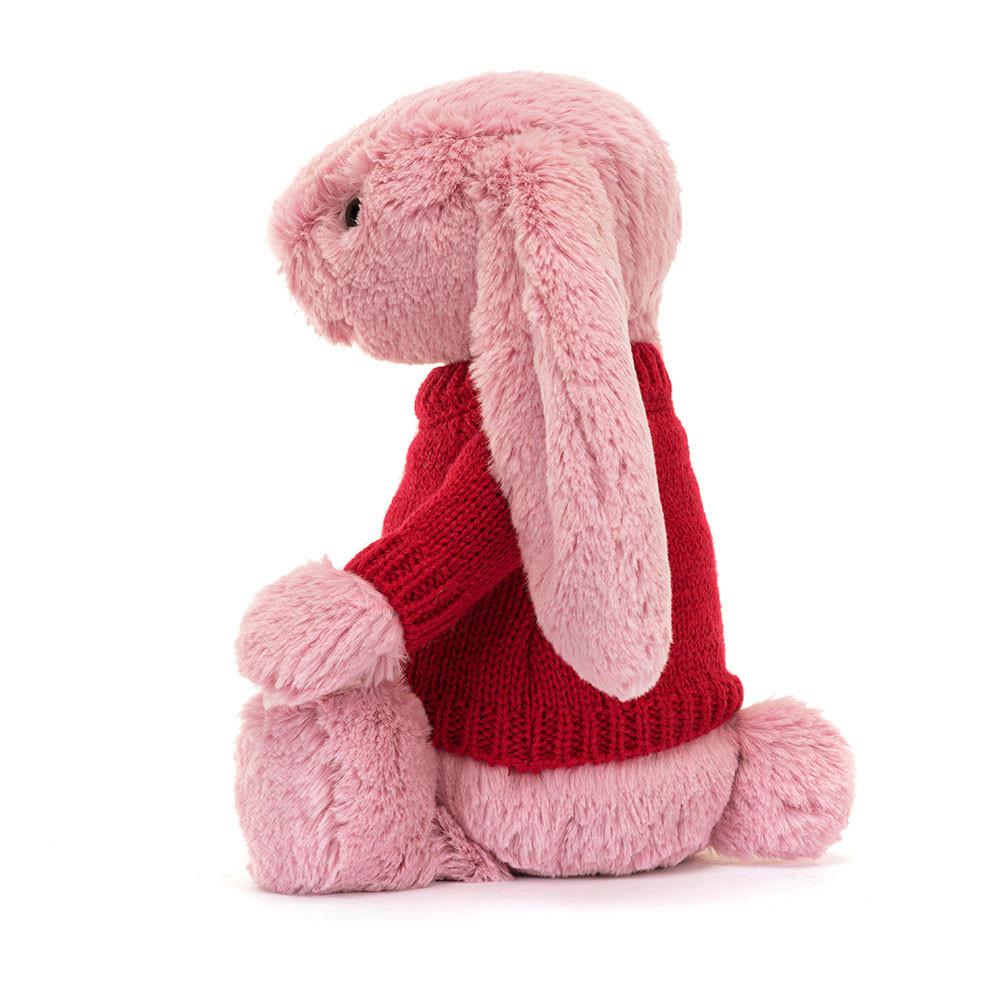 Jellycat Bashful Tulip Bunny with Personalised Jumper 31cm x 12cm x 9cm Discover Rosa | Deutschland  286-QXDILN