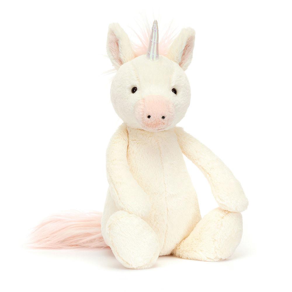 Jellycat Bashful Unicorn 31cm x 12cm x 9cm Animals Weiß | Deutschland  954-OKHUQB