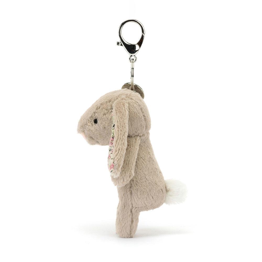 Jellycat Blossom Bunny 17cm x 4cm x 3cm Bag Charm Beige | Deutschland  651-XSMLTZ