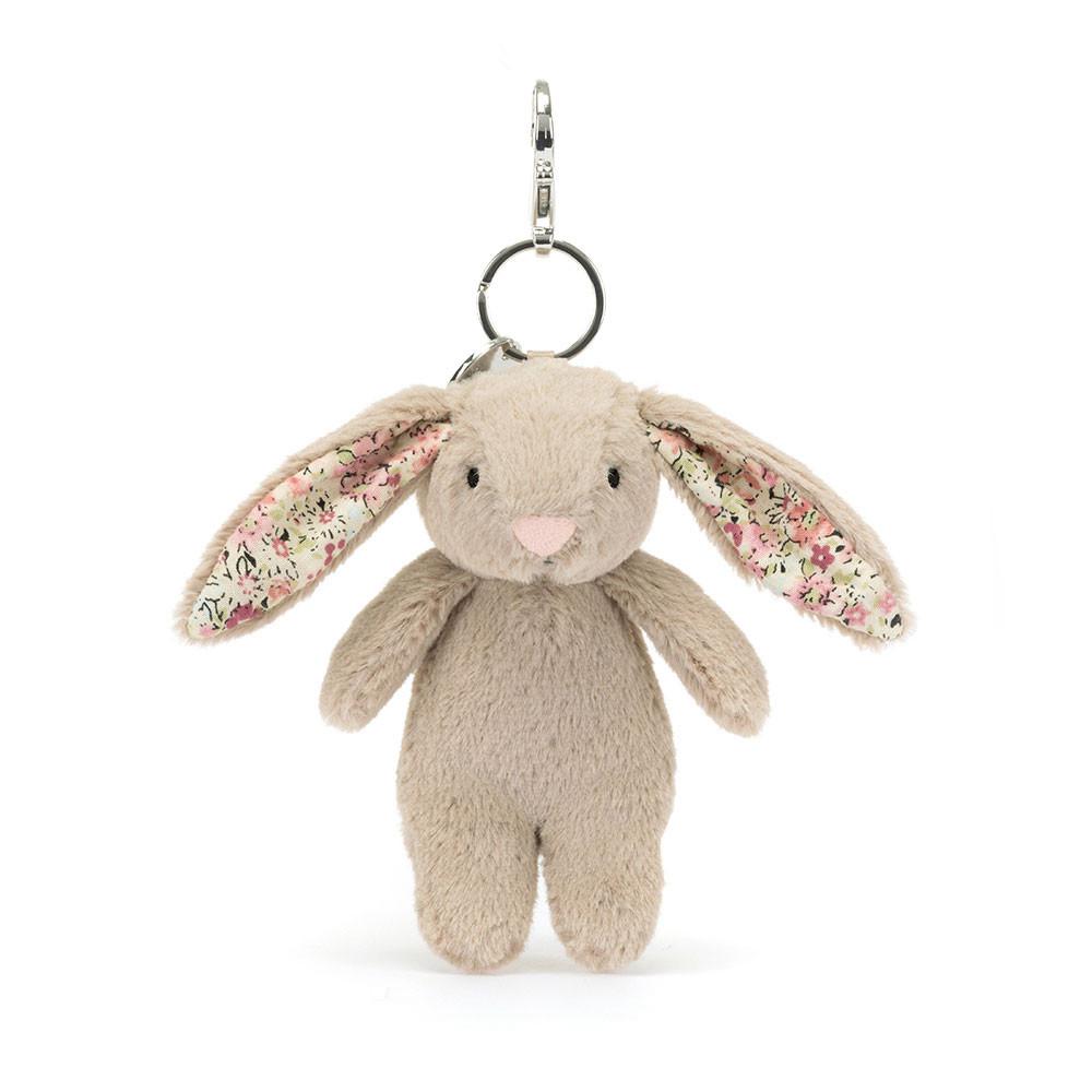Jellycat Blossom Bunny 17cm x 4cm x 3cm Bag Charm Beige | Deutschland  651-XSMLTZ