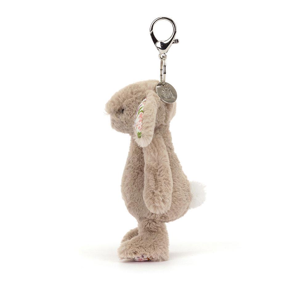 Jellycat Blossom Bunny 'Petal' 18cm x 5cm x 4cm Bag Charm Beige | Deutschland  695-BDOQNT