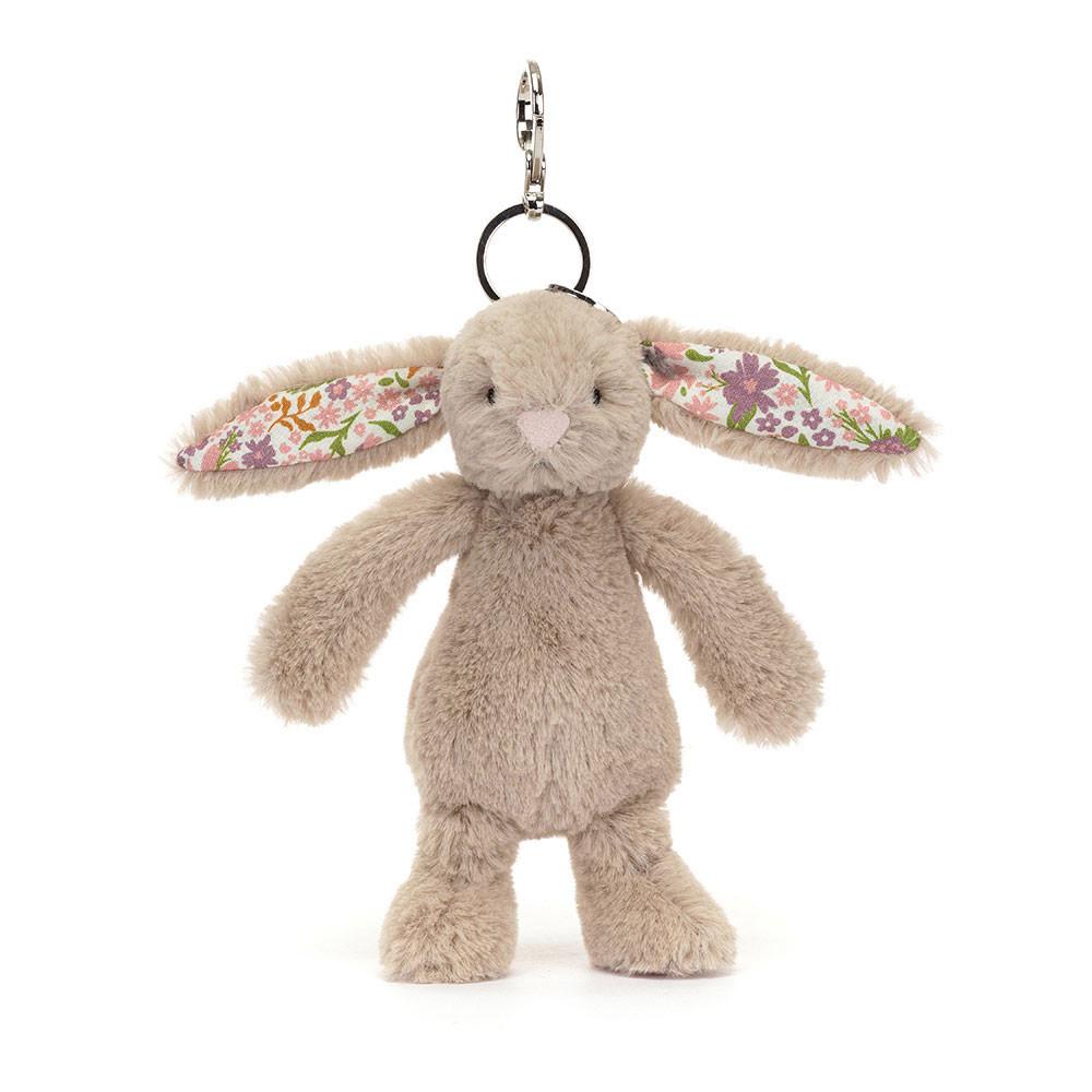Jellycat Blossom Bunny \'Petal\' 18cm x 5cm x 4cm Bag Charm Beige | Deutschland  695-BDOQNT