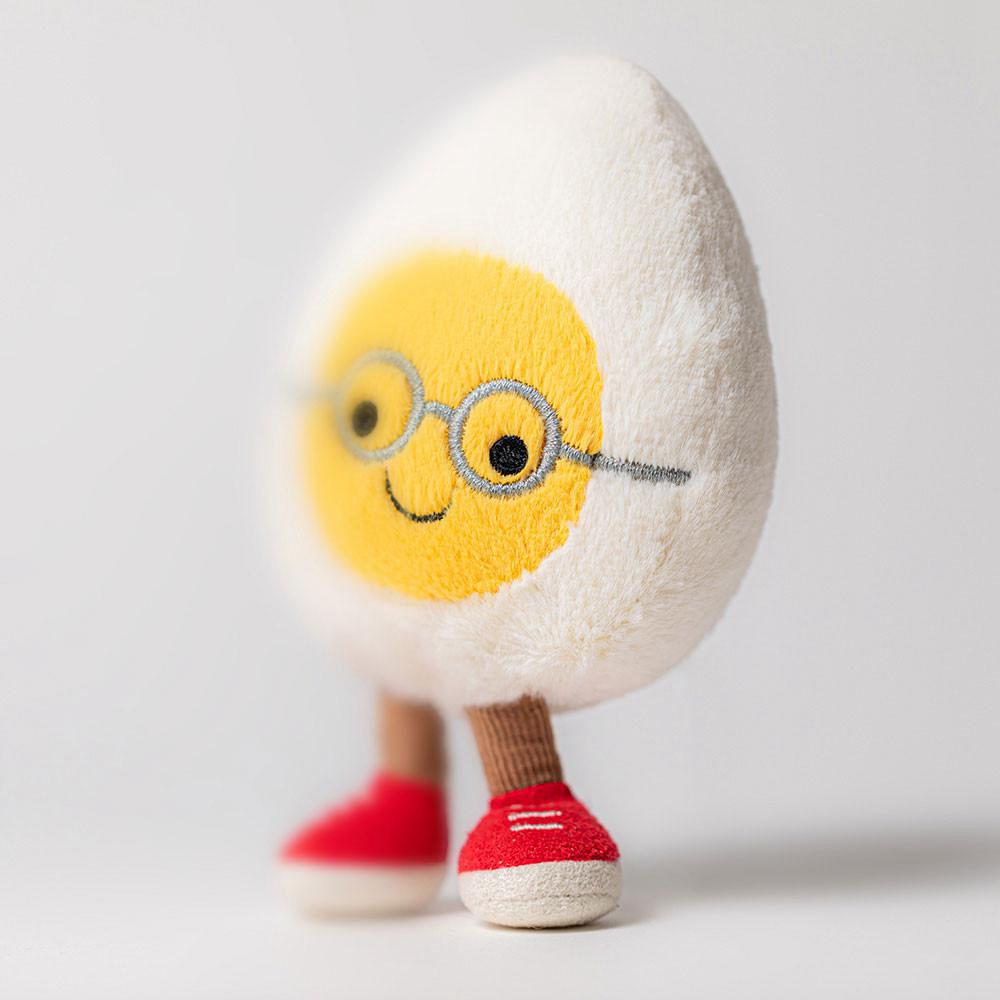Jellycat Boiled Egg Geek 14cm x 9cm x 4cm Amuseables Weiß | Deutschland  201-EZTKIW