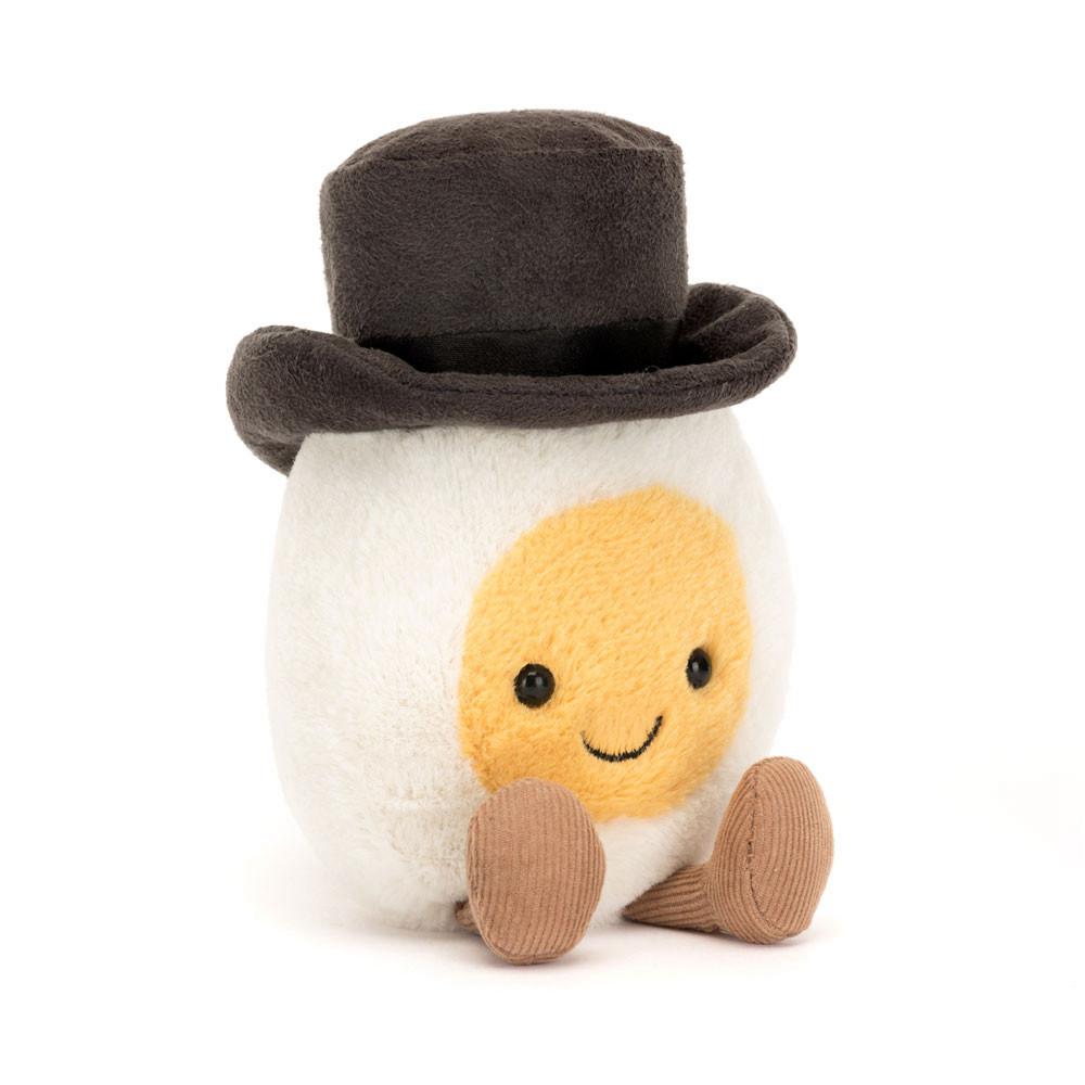 Jellycat Boiled Egg Groom 15cm x 9cm x 4cm Amuseables Weiß | Deutschland  867-NGVPSB