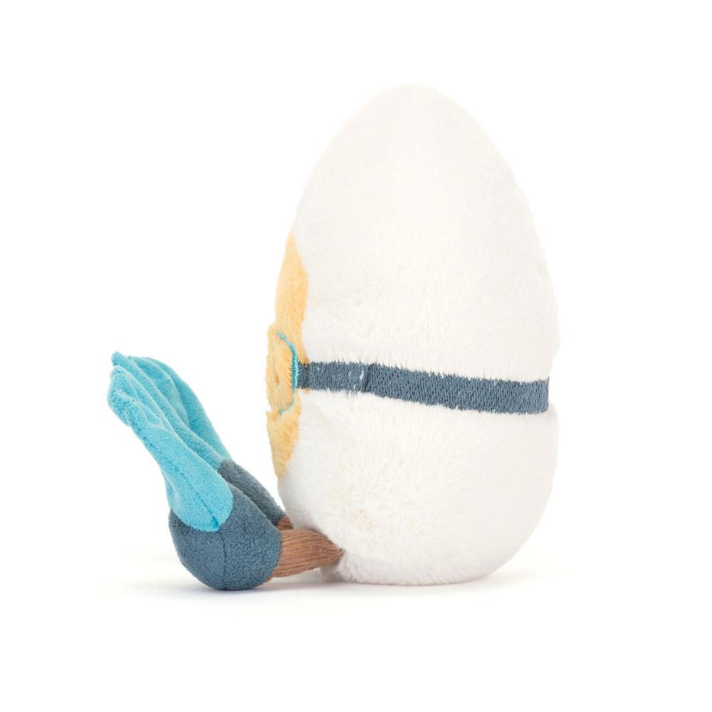 Jellycat Boiled Egg Scuba 14cm x 9cm x 4cm Amuseables Weiß | Deutschland  385-WSVJKR