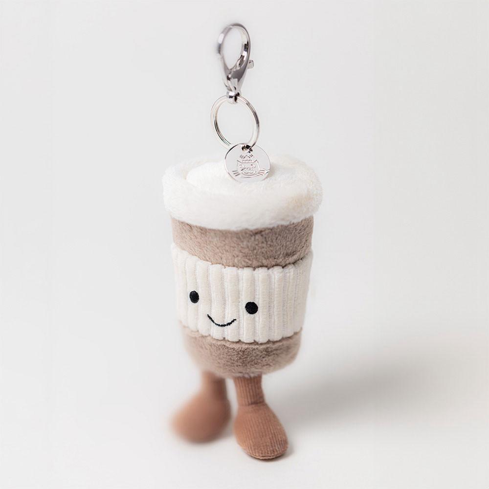 Jellycat Coffee-To-Go 18cm x 5cm x 5cm Bag Charm Beige | Deutschland  021-GHXWUL