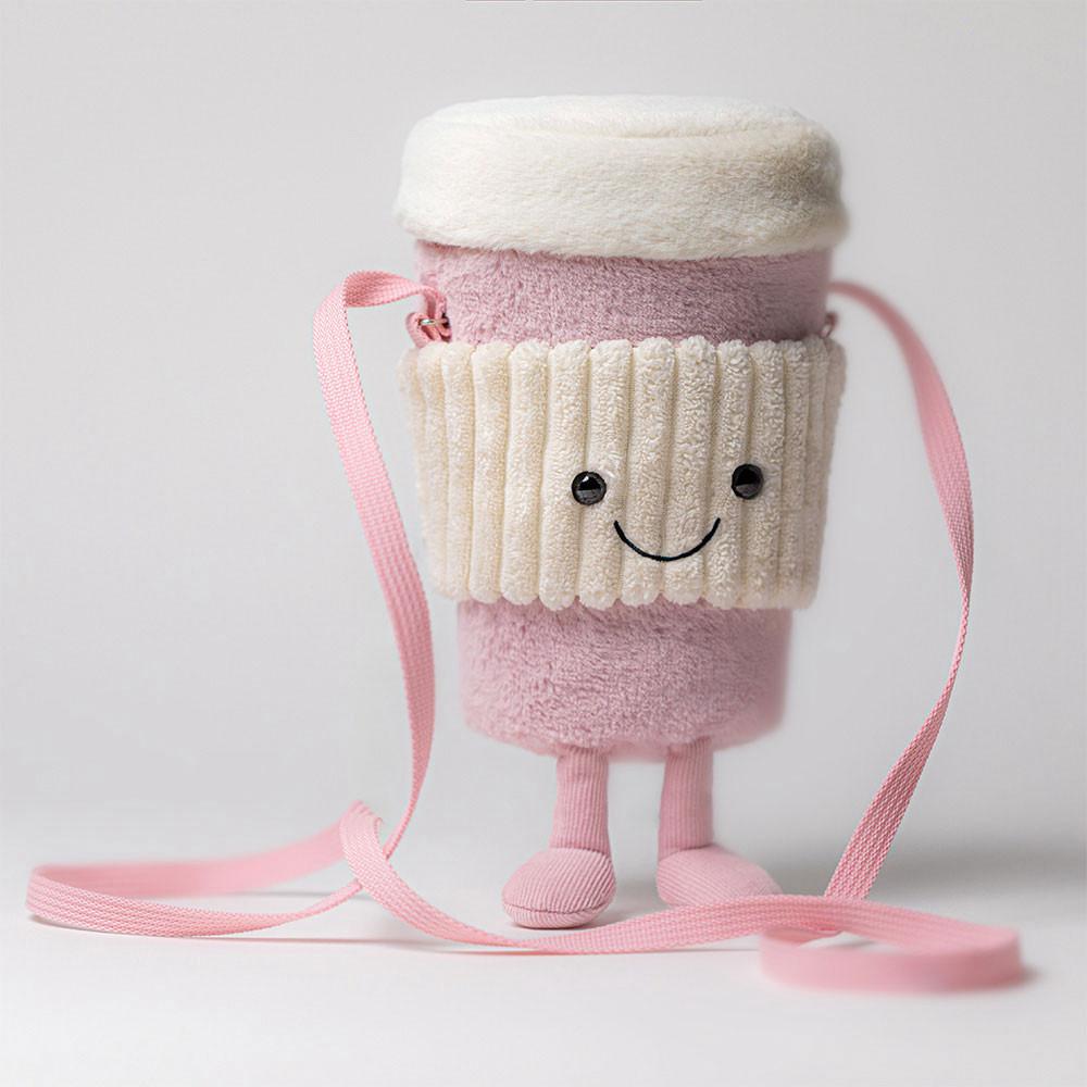 Jellycat Coffee-To-Go 20cm x 9cm x 9cm Tasche Rosa | Deutschland  380-DKRYUI