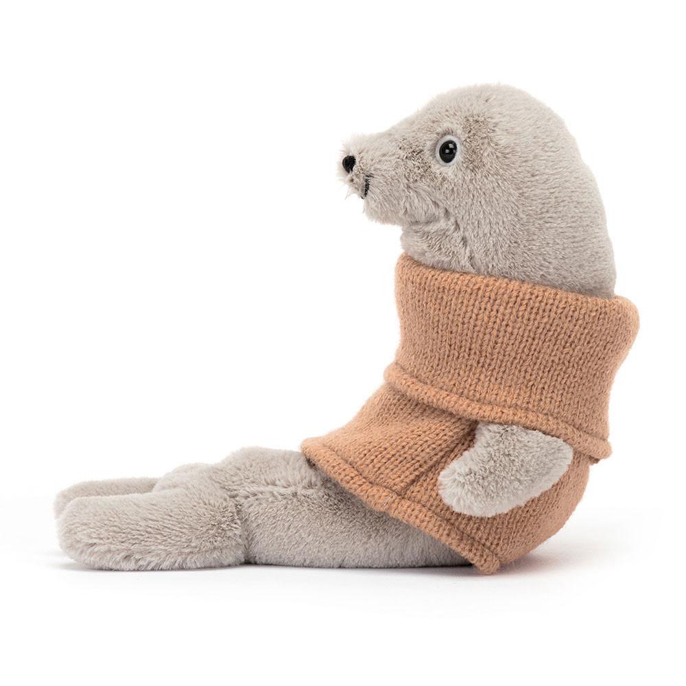 Jellycat Cozy Crew Seal 14cm x 5cm x 13cm Animals Beige | Deutschland  620-BVZSWC