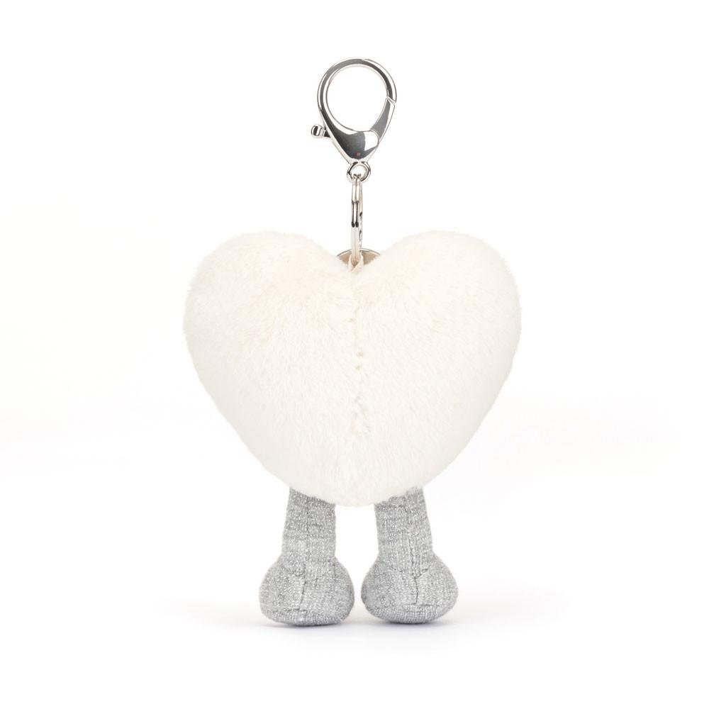 Jellycat Cream Heart 13cm x 9cm x 3cm Bag Charm Weiß | Deutschland  130-YXBTKZ