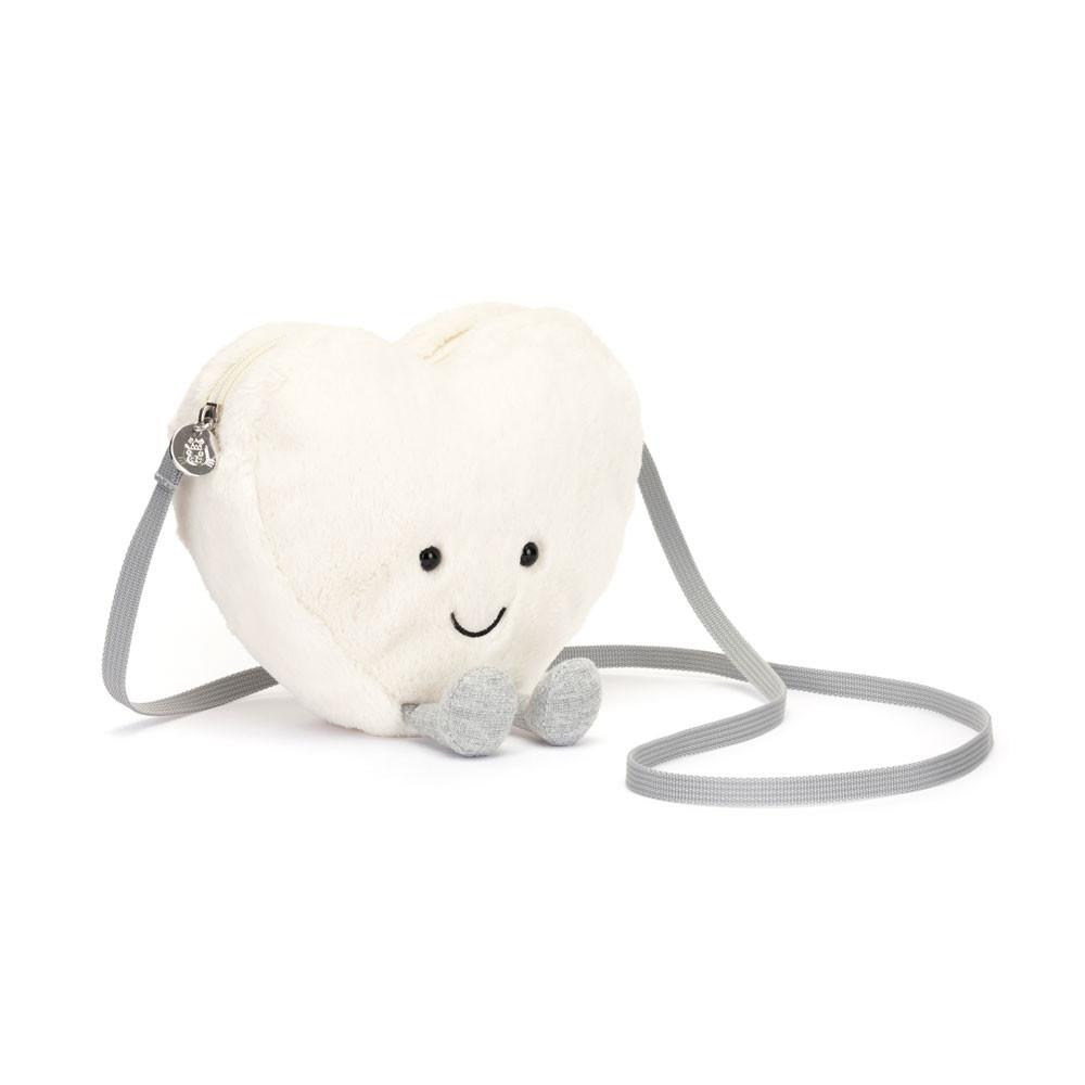 Jellycat Cream Heart 17cm x 18cm x 5cm Tasche Weiß | Deutschland  695-KHISYJ
