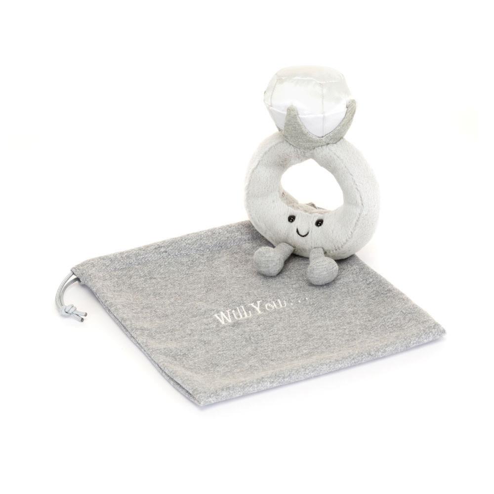 Jellycat Diamond Ring with Personalised 20cm x 12cm x 5cm Tasche Grau | Deutschland  790-KZOXRB
