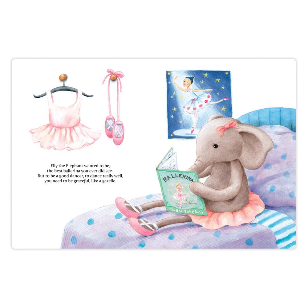 Jellycat Elly Ballerina Book and Dancing Darcey Elephant Baby & Books Grau | Deutschland  752-IJLXQM