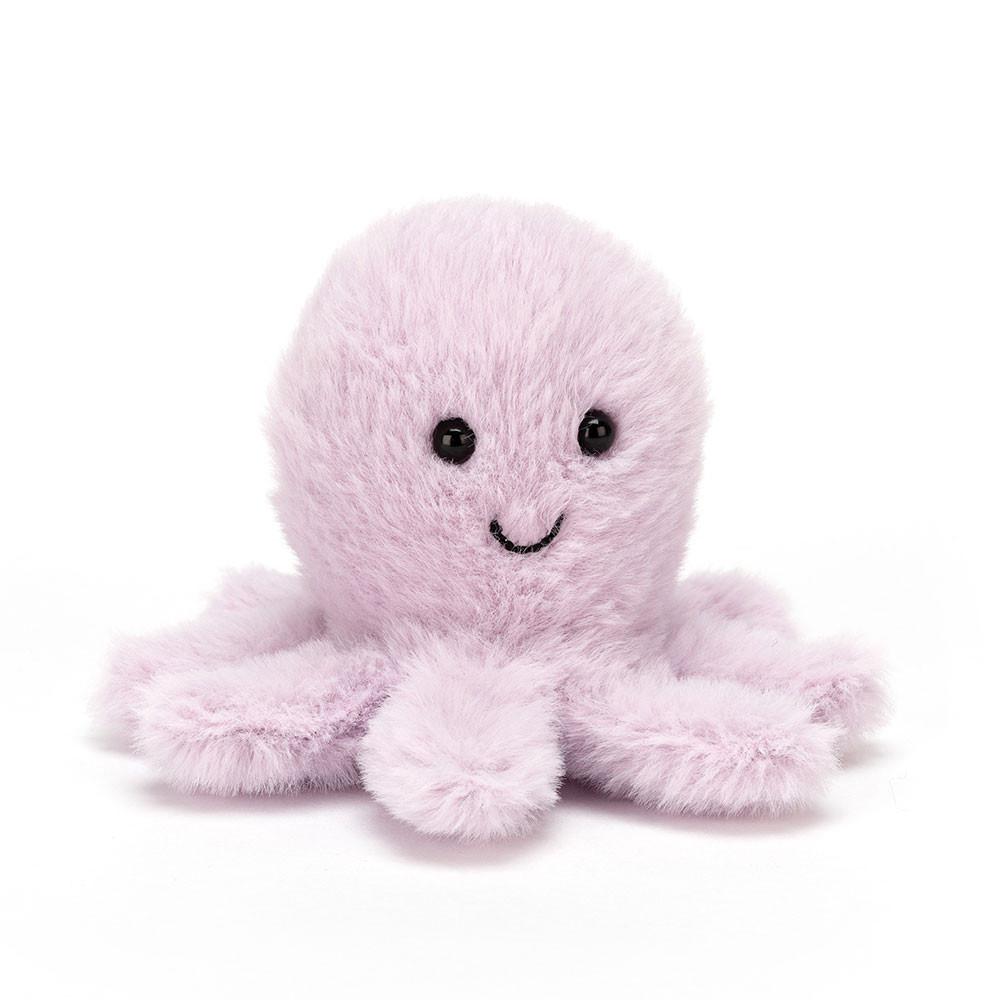 Jellycat Fluffy Octopus 8cm x 11cm x 10cm Animals Lila | Deutschland  426-MAQYDN