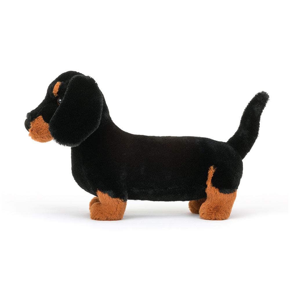 Jellycat Freddie Sausage Dog 7.5in x 3.5in x 11.4in Animals Schwarz | Deutschland  681-FOUDNZ