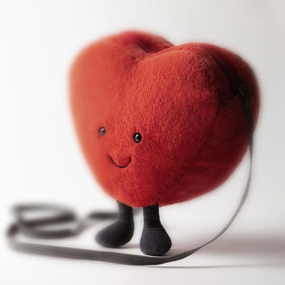 Jellycat Heart 17cm x 18cm x 5cm Tasche Rot | Deutschland  736-DXSBZO