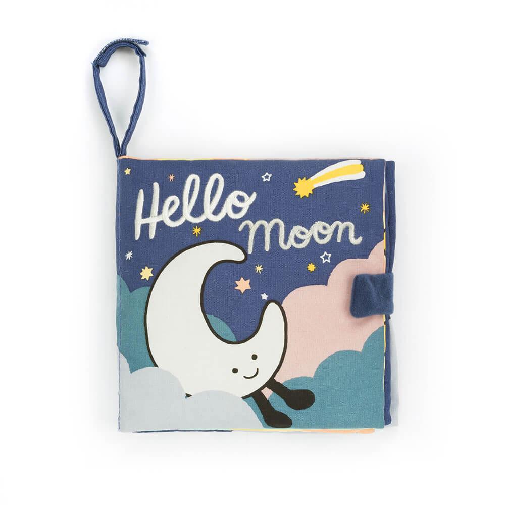 Jellycat Hello Moon Fabric Book 18cm x 18cm x 5cm Baby & Books Weiß | Deutschland  804-FMSVXA