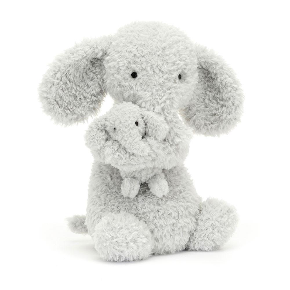 Jellycat Huddles Elephant 26cm x 14cm x 10cm Animals Grau | Deutschland  916-SCEAIG