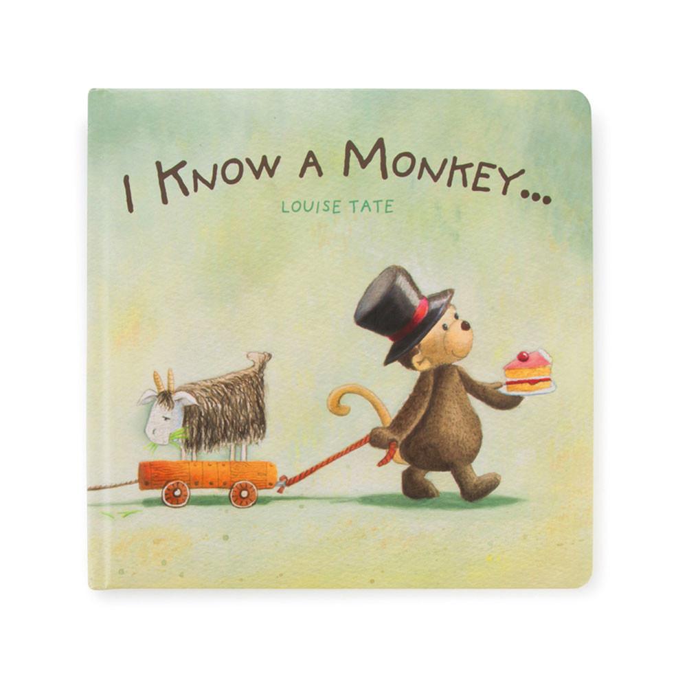 Jellycat I Know A Monkey Book 23cm x 23cm x 2cm Baby & Books Grün | Deutschland  820-QRAZEN