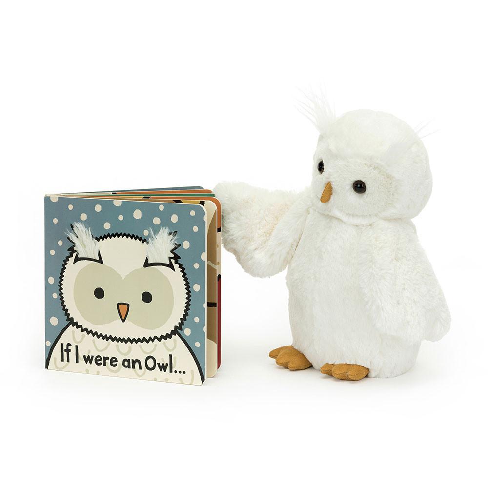 Jellycat If I Were An Owl Board Book and Bashful Owl Medium Baby & Books Weiß | Deutschland  724-NMEODK